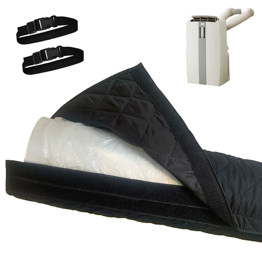 

Крышка шланга кондиционера, черная изоляционная втулка 150 см с 2 ремнями для энергосбережения и защиты от атмосферных воздействий