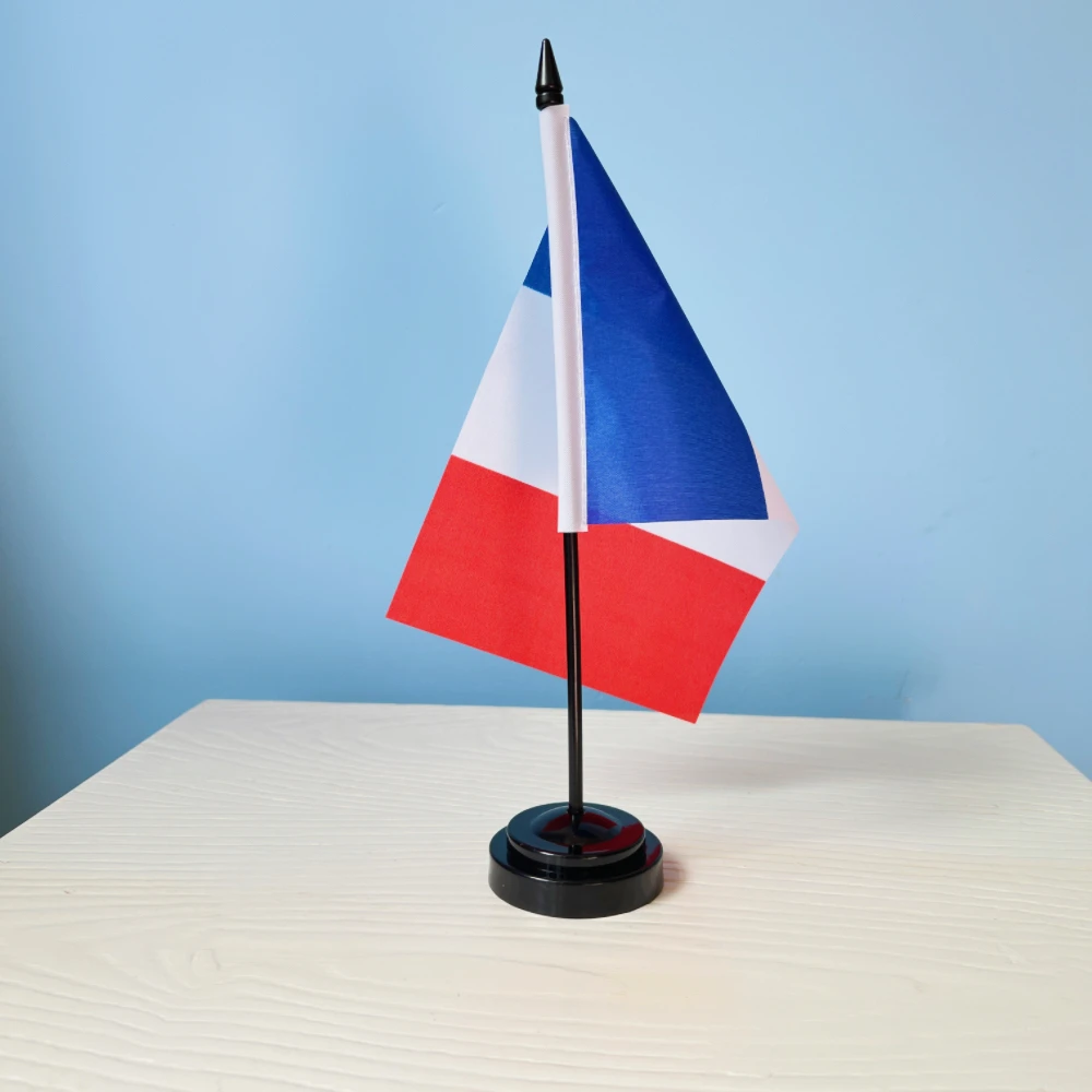 Soporte de bandera francesa para mesa, asta y decoración de cuarto - imagen 4