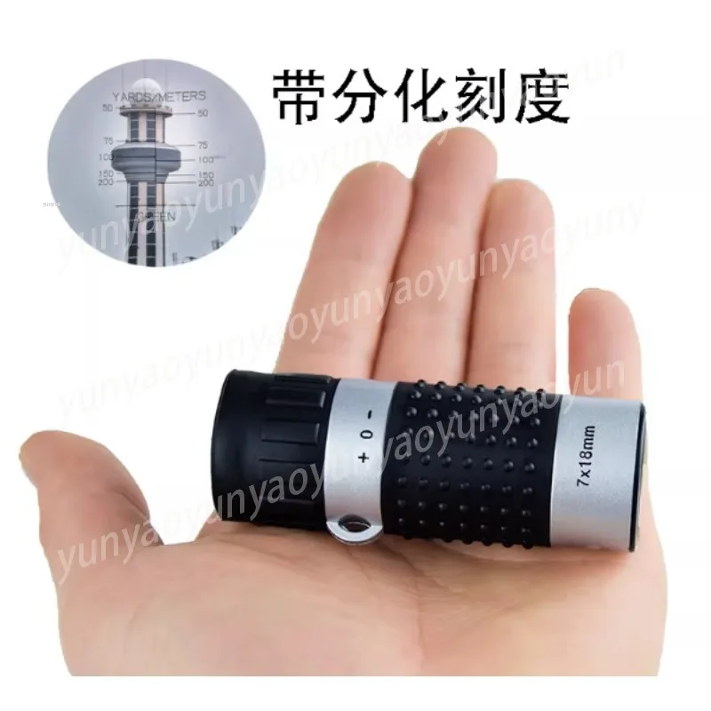 7x18 Pocket Monocular Telescope Outdoor Bird Watching Hunting Cross Coordinates HD All Optical Compact Portable for Camping