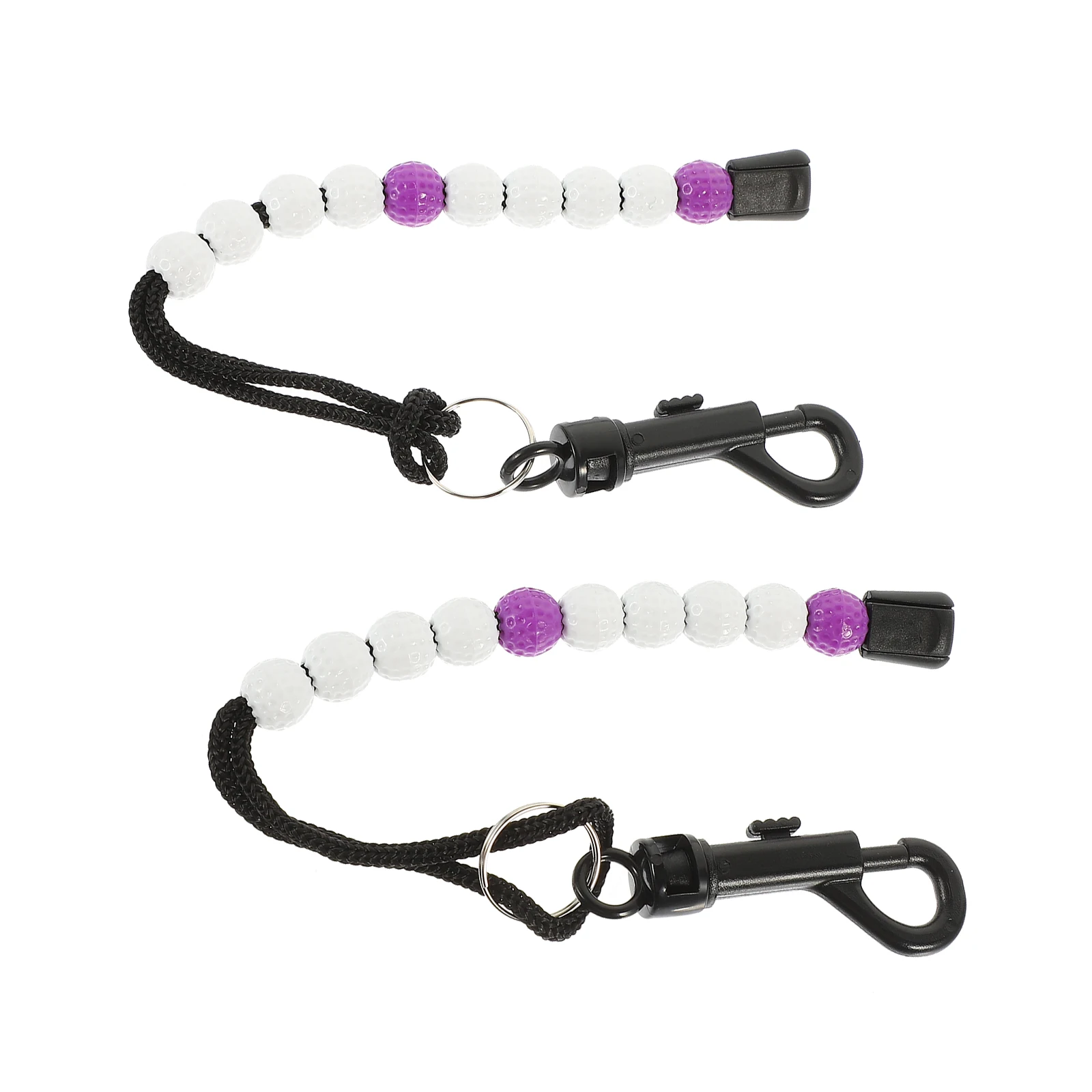 

2pcs Score Portable Golfing Scoring Stroke Counter Outdoor Golf Supplies Bead Score Counter Chain Golfing Training Tool