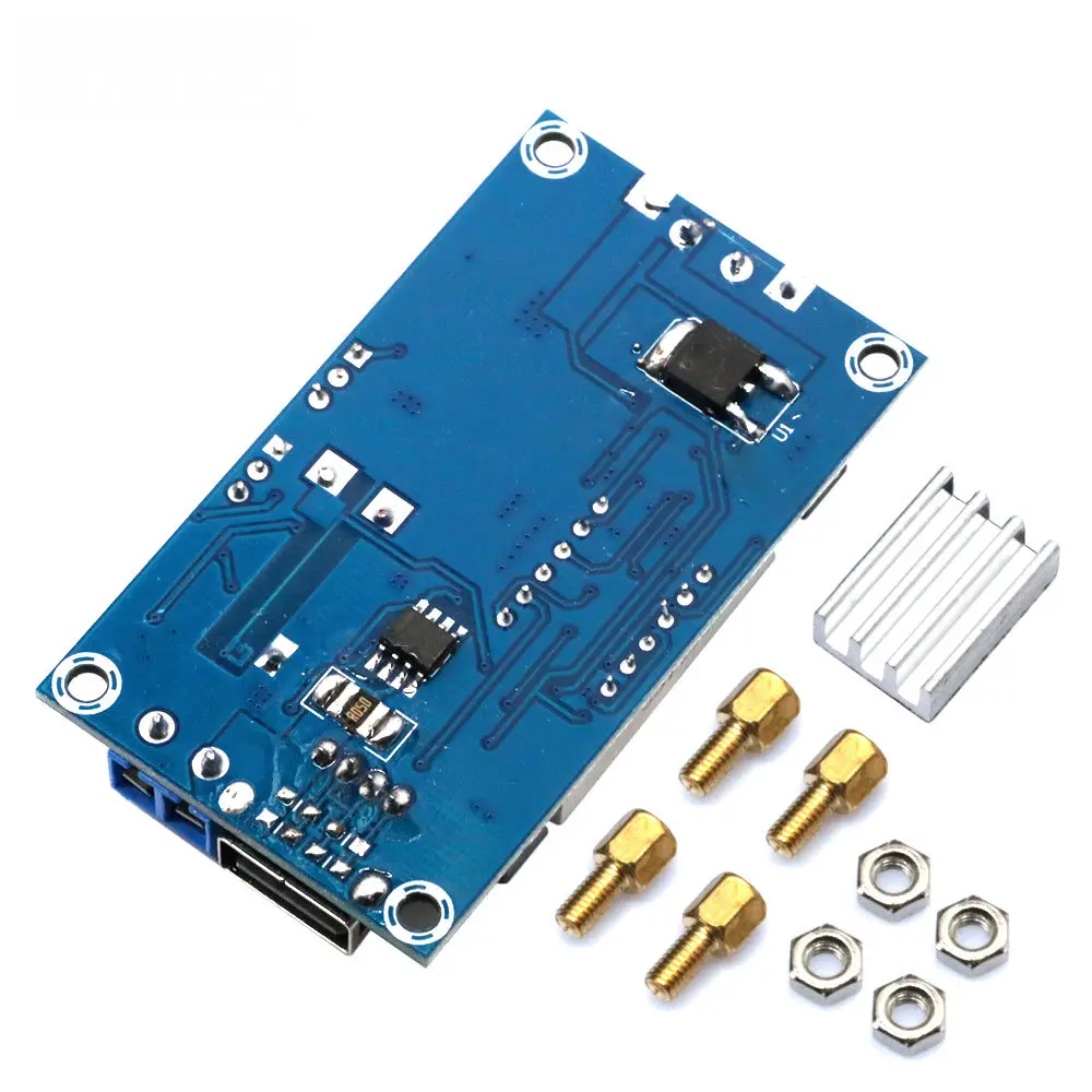 Módulo Carregador de Bateria de Lítio, DC-DC, XL4015, 5A, Digital, LED Drive, CC, CV, USB, Step Down, Conversor de Buck, Voltímetro, Amperímetro, Módulo