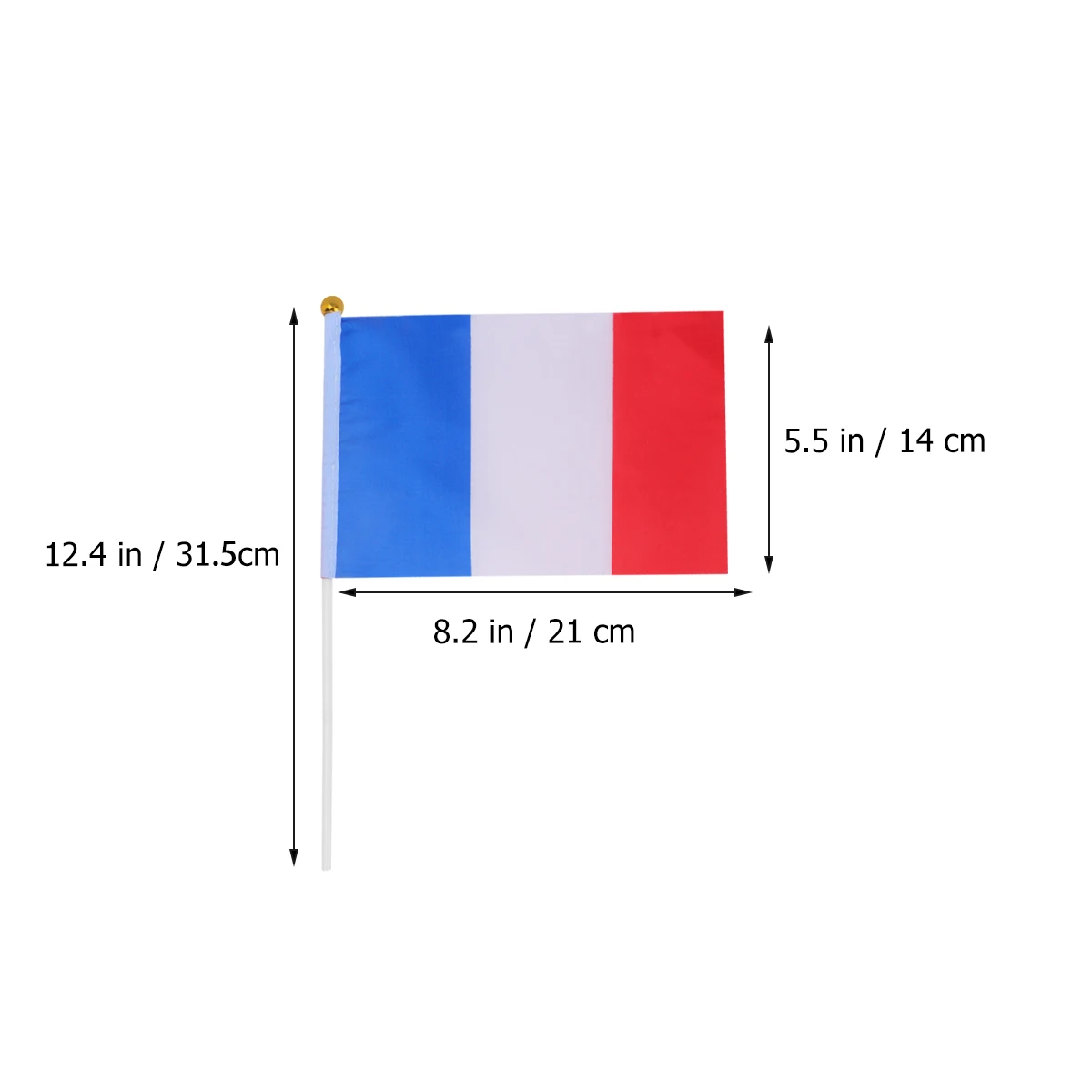 

12 Pcs Table Flag Seat Desktop Decor Small Mini France Tabletop Banner Polyester Base Home Office Party Festival