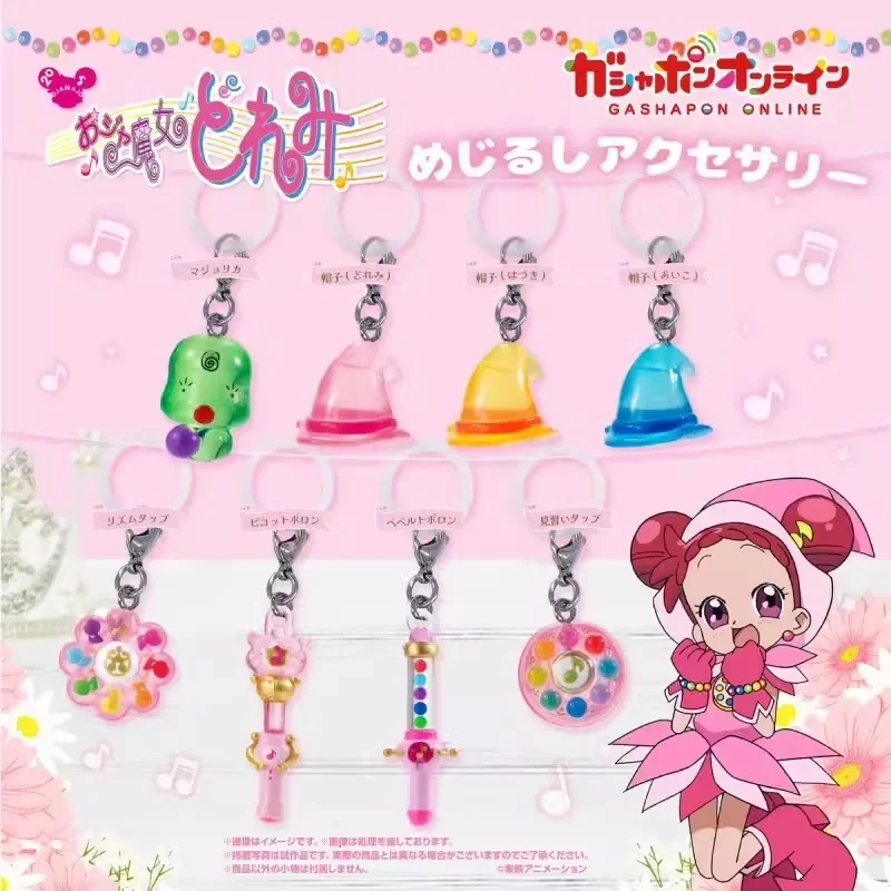 Bandai Genuine 8Pcs Gashapon Ojamajo Doremi Anime Figure Toys For Kids Gift Collectible Model Ornaments