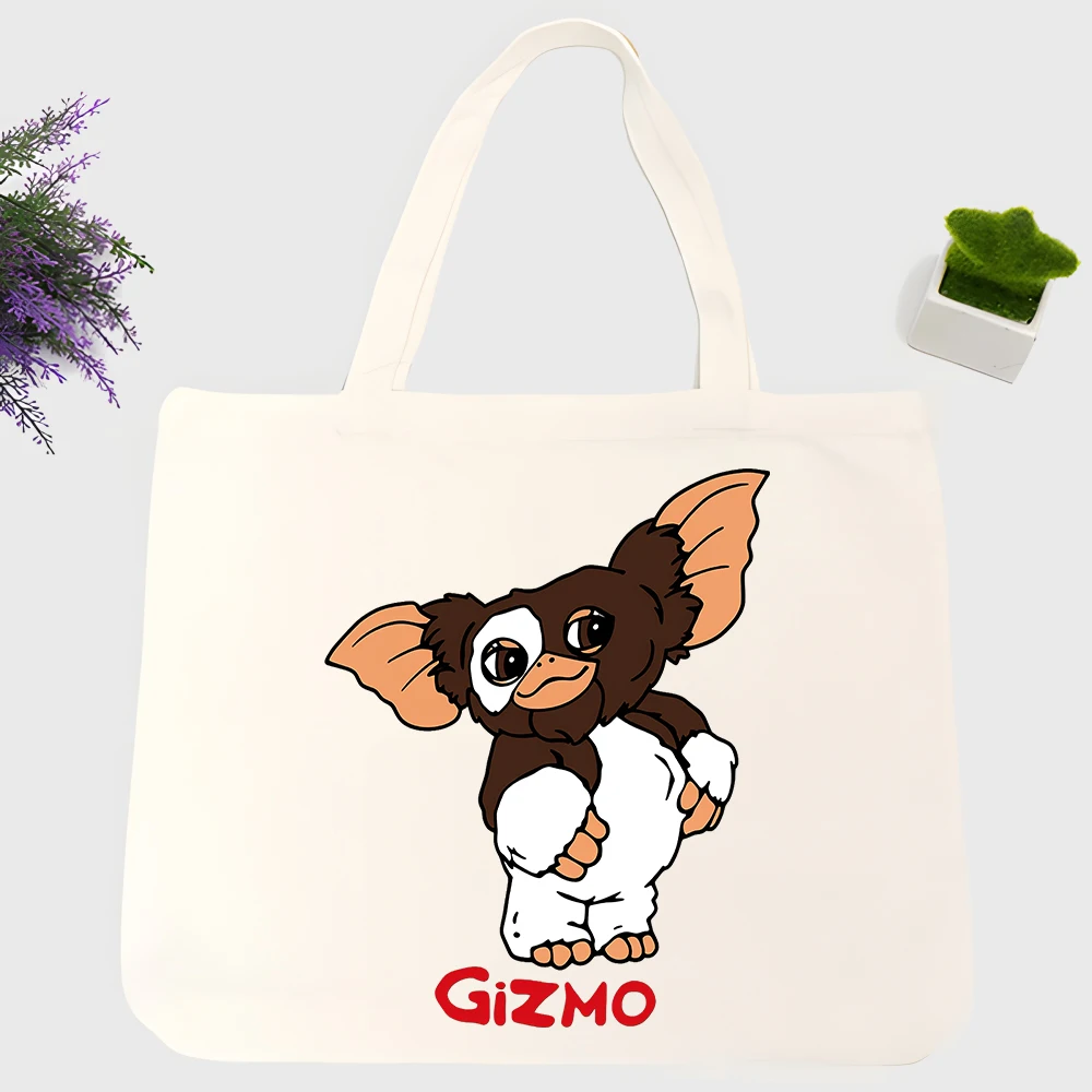 Unisex fantasy creature graphic canvas tote bag with casual style, perfect for daily shopping and casual outings