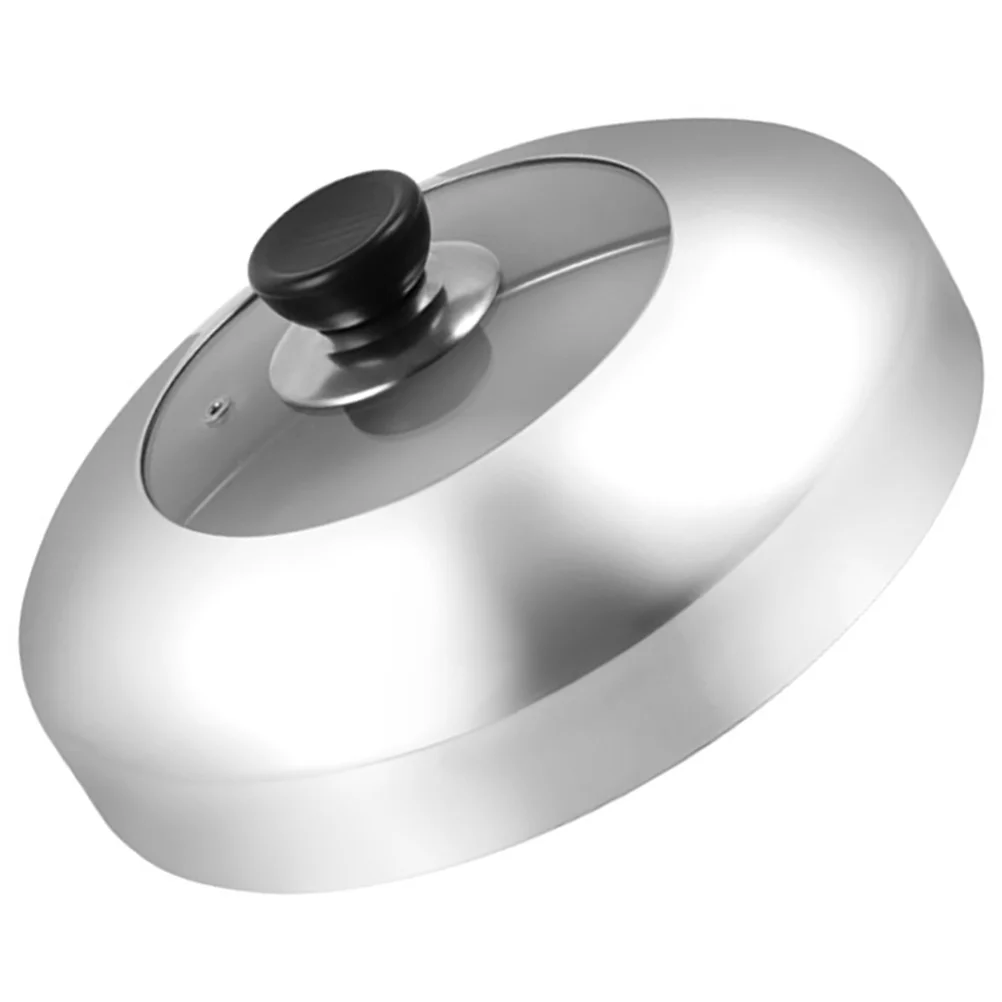 

Stainless Steel Universal Pot Lid Pan Cover Wok Lid For Stockpot Steamer Strong Handle Knob Space Saving Hanging Design