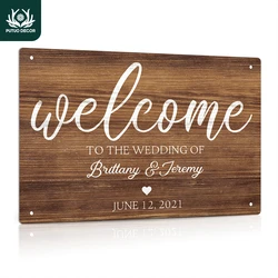 Putuo Decor 1pc Custom Metal Tin Sign, Rustic Decorations for Anniversaries, Ceremony and Reception, 12x8 Inches Metal Sign