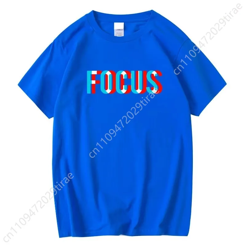 Men's T-shirt 100% Cotton Summer Loose Focus Print Men T Shirt Casual Loose o-neck Men Tshirt Short Sleeve t-shirt Male Tees