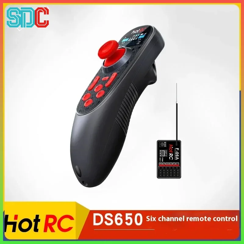 HOTRC DS650 リモートコントローラー カラースクリーン 2.4G 6チャンネル 定速電圧信号リターン ボートおもちゃ部品＆アクセサリー用
