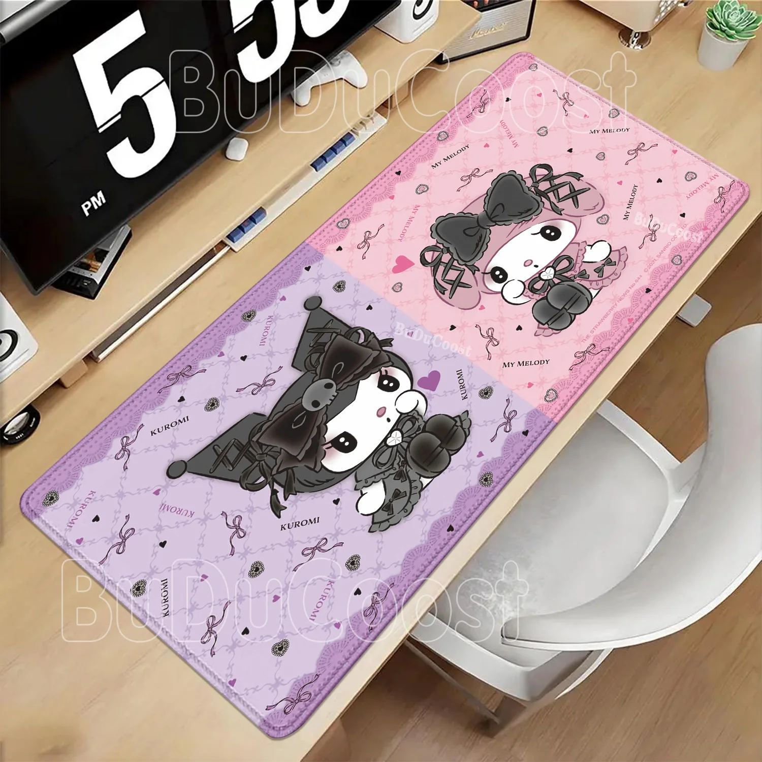 Pc Gaming Kuromi - クロミ漫画 Xxl マウスパッド PC ゲームオフィスアクセサリーゲームコンピュータデスクマットアニメラップトップ PC