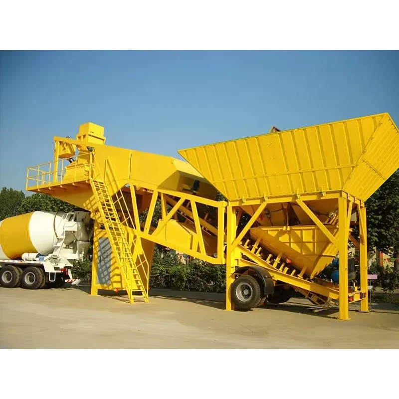 Customized 50m3/h 30m3 60m3 China Mini Mobile Portable Concrete Cement Ready Dry Wet Mixing Batching Plant with Concrete Pump Pr
