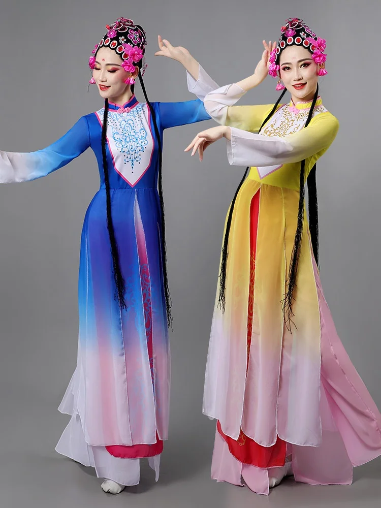 

Очаровательный сценический костюм для девочек в стиле Пекинской оперы: «Песня цветущей груши», Хуа Мулан, Желтая слива