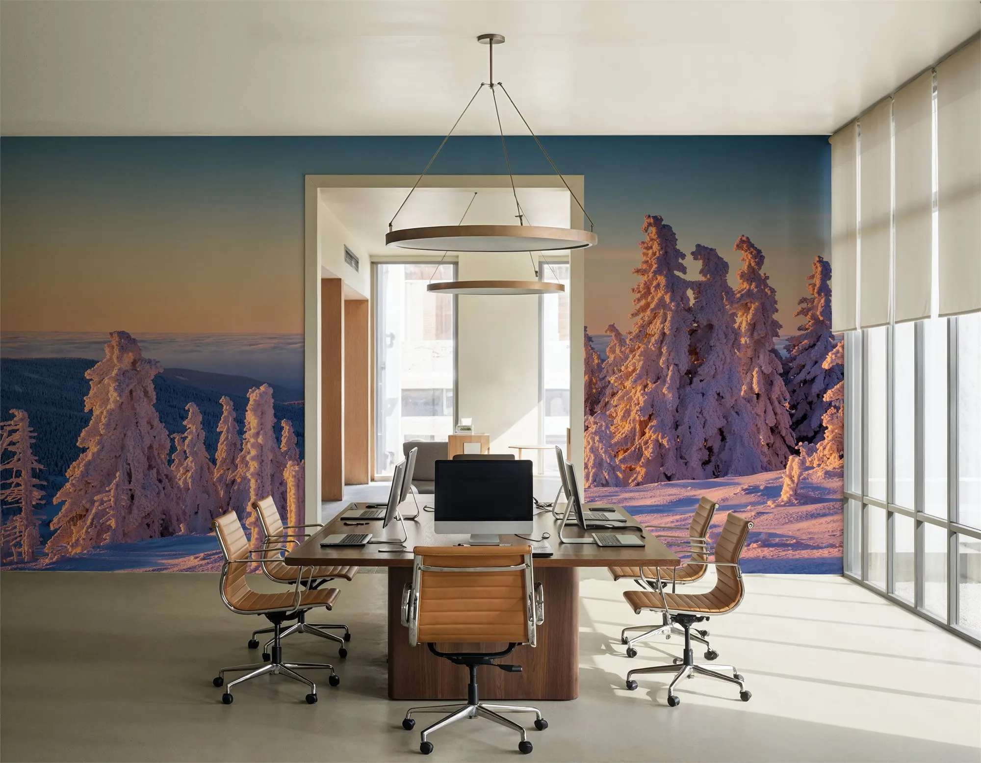 Custom Top of the Mountain Landscape Wallpaper Large Peel and Stick Mural Wall Decor