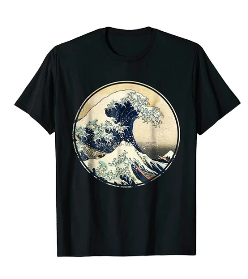 

Japanese Kanagawa Great Wave T-shirt Men Women Tees Men Cottno T Shirt Streetwear