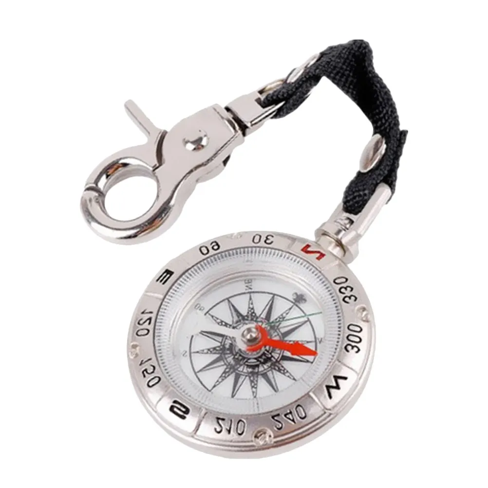 Functional Compass Pocket with Lanyard Outdoor Portable High Precision Professional Metal