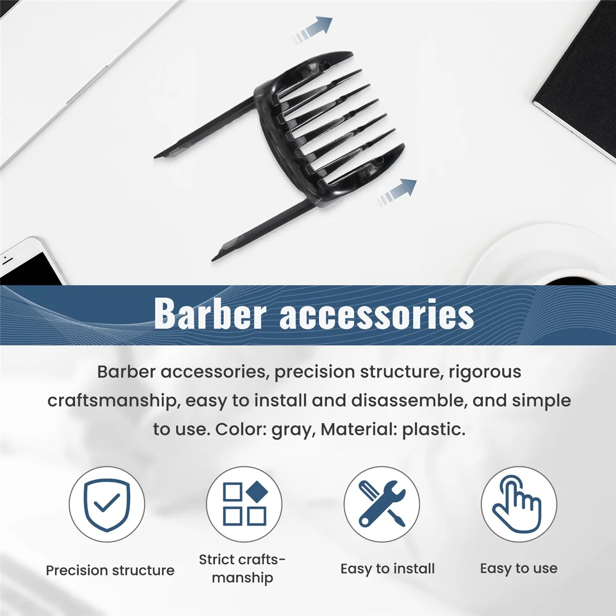 New 1-7mm Hair Clipper Comb for Philips HC9450 HC9490 HC9452 HC7460 HC7462 High Quality Hair Trimmer Replacement Comb