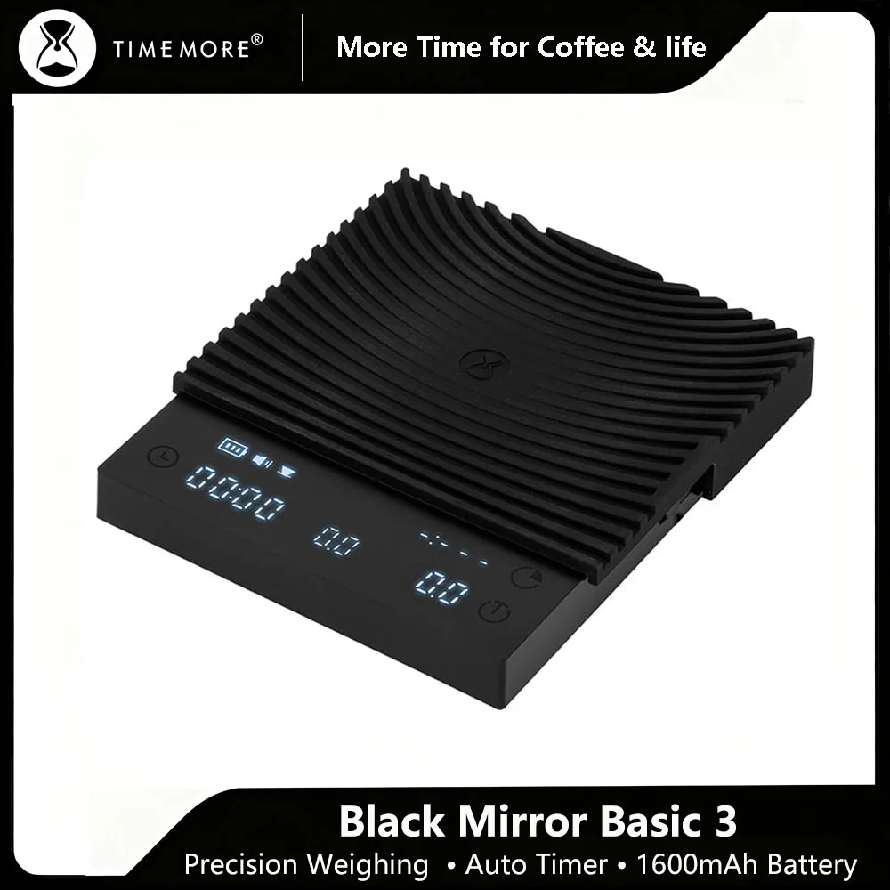 TIMEMORE Black Mirror MINI 0.1g Precision Pocket Coffee Scale  LCD Display Espresso Scale For Kitchen Cooking Food Jewelry