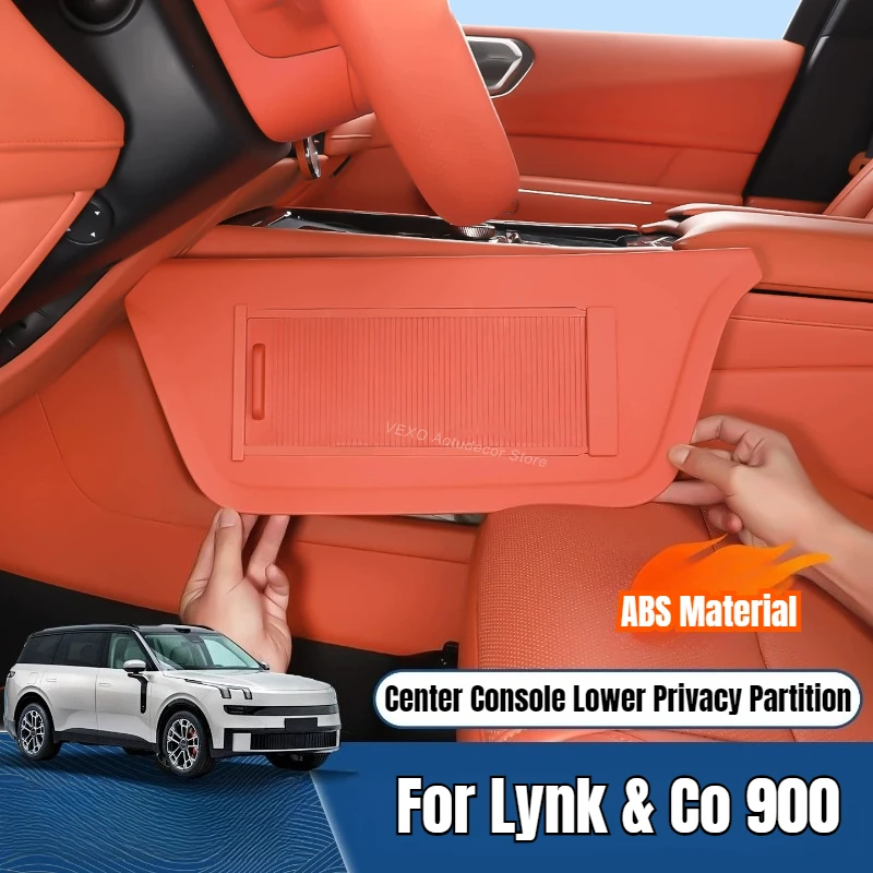 For Lynk & Co 900 Under-dash Privacy Panel Center Console Lower Privacy Partition Baffle Car Interior Hidden Organizer Accessory