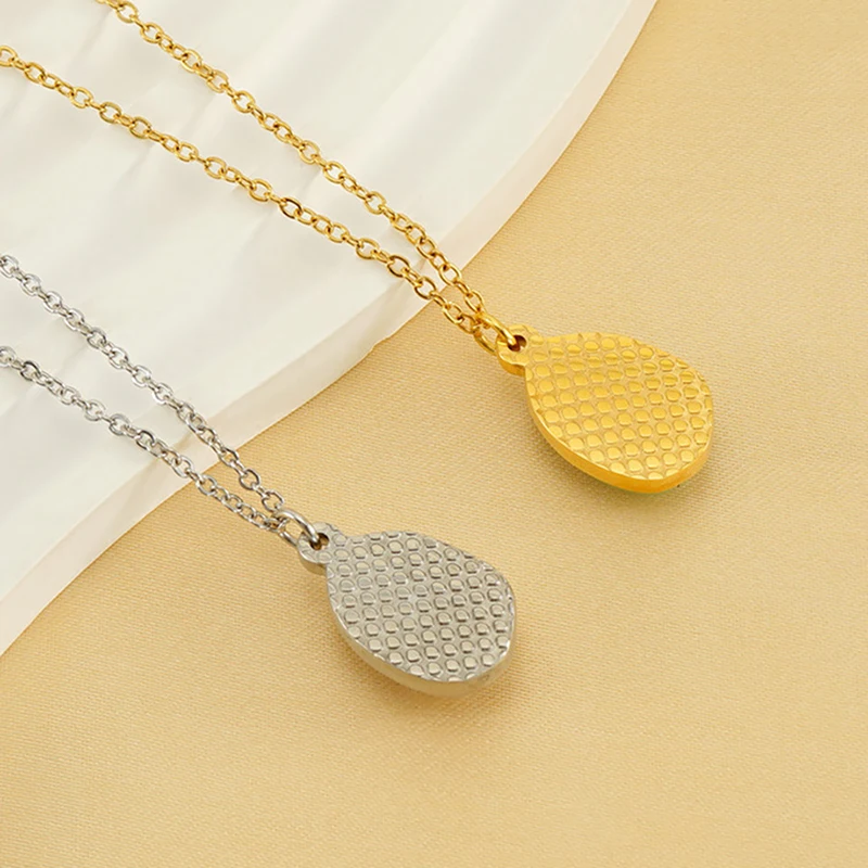 10Pcs Fashion Jewelry Stainless Steel 18k Gold Plated Irregular Shape Natural Stone Pendant Necklaces for Women