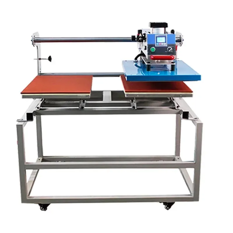 Automatic up-sliding double-station 40 * 60 heat transfer pressing hine High pressure pneumatic T-shirt