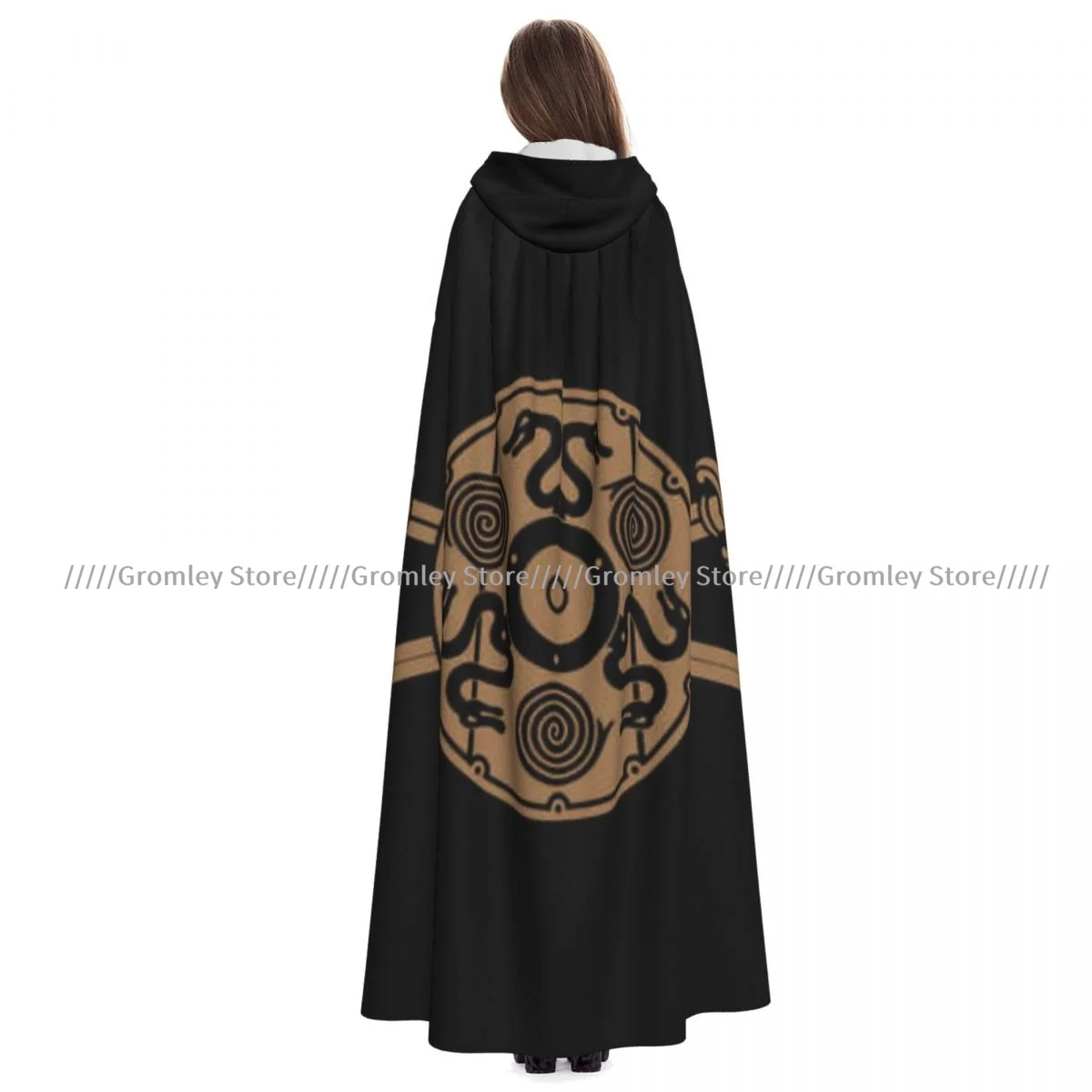 Capa Medieval de Halloween para Cosplay, Abrigo con capucha, capa de espadas nórdicas antiguas, gabardina larga, disfraz, capa de mago