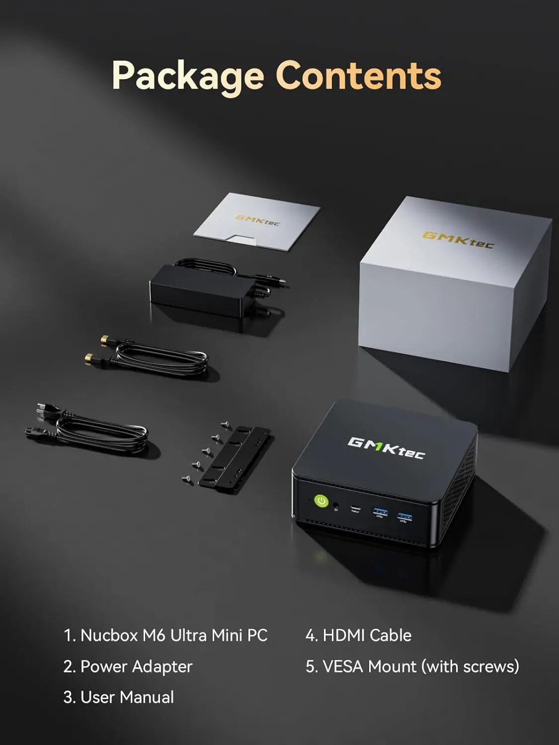 GMKtec M6 Ultra Mini PC AMD Ryzen 5 7640HS DDR5 M.2 2280 SSD Win11