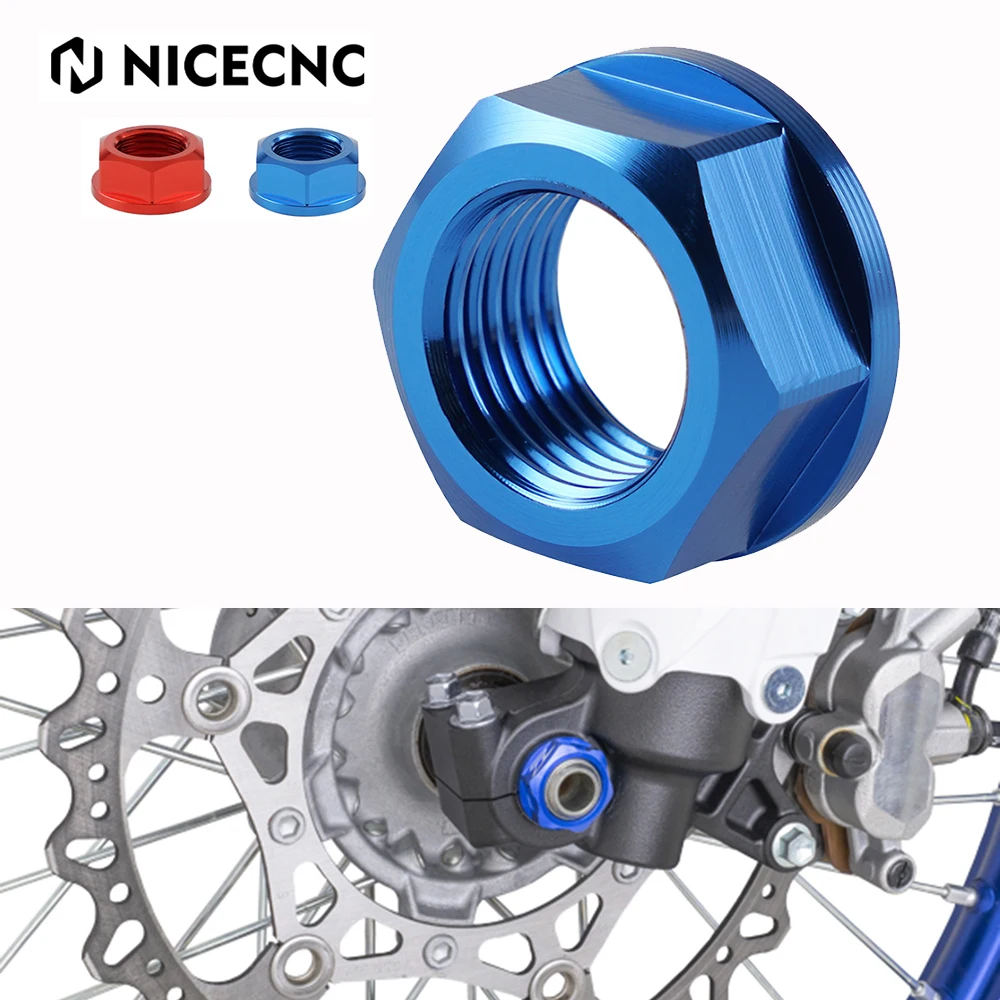 

NICECNC M16XP1.5 Front Axle Shaft Lock Nut For YAMAHA YZ 125 250 05-21 YZ 250 450 F 05-13 YZ125 250 X WR 250 450 F WR250R WR250X