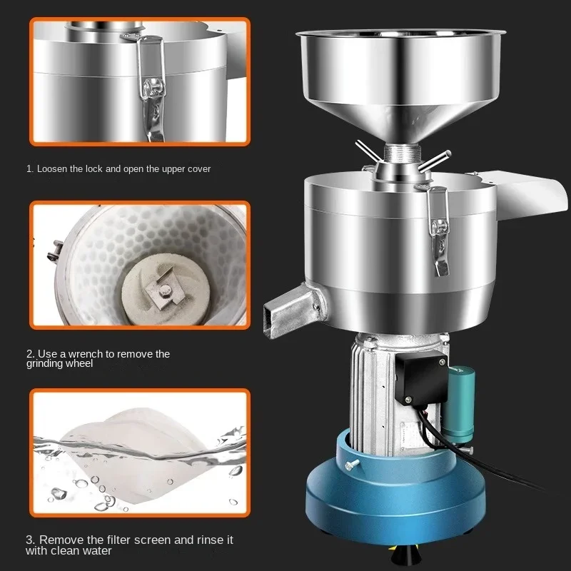 Macchina commerciale del latte di soia 150 separazione della polpa automatico senza filtro negozio di colazione elettrico Tofu di latte di soia di grande capacità