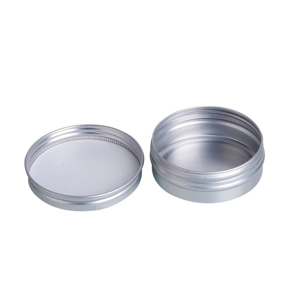 10pcs Aluminum Tin Metal Container 5g 10g 15g 20g 30g 50g 60g 100g Cosmetic Face Eye Cream Packing Empty Can Lip Balm Candle Jar