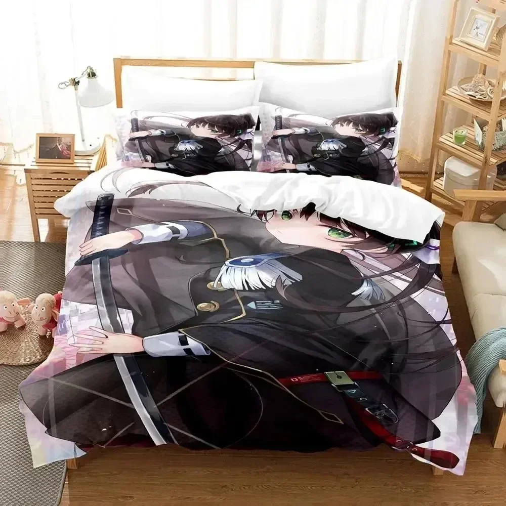 Top 3D Print Anime Heaven Burns Red Bedding Set Duvet Cover Bed Set Quilt Cover Pillowcase Comforter king Queen Size Boys Adult