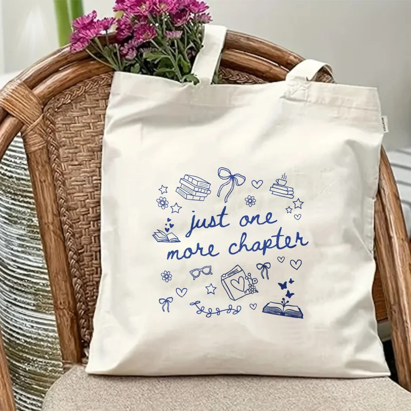 1A Rechteckige Handtasche mit Heißprägemuster in Buchform, geeignet für Schulen, Bibliotheken, zum Einkaufen, als Geschenk für Mutter, Lehrer, Geschenke für