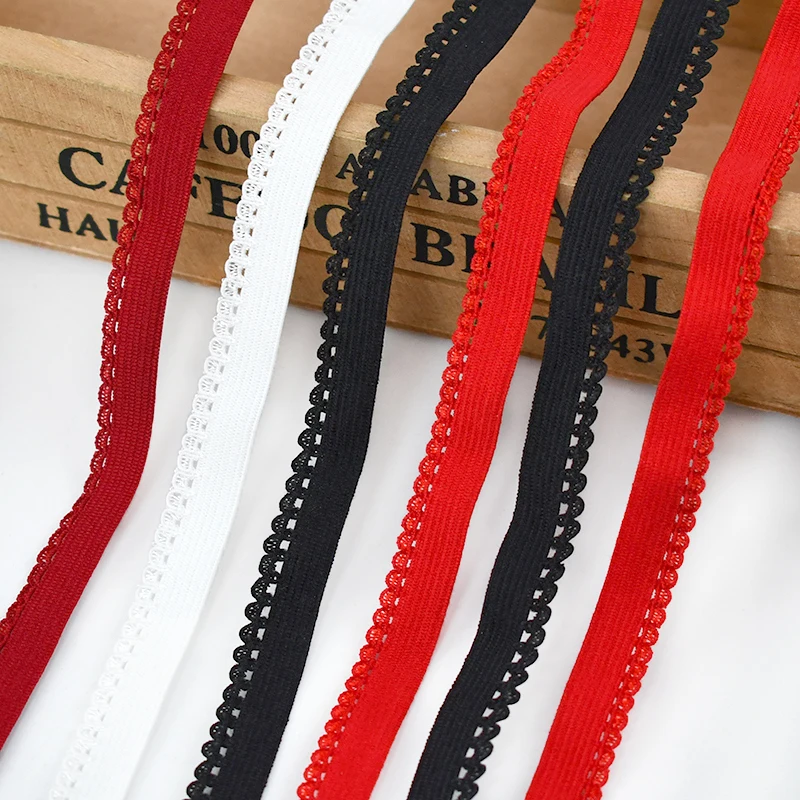 20/30/50 メートル 10 ミリメートルブラジャー弾性バンド縫製ドレスウエストストレッチレースリボン下着ストラップ装飾テープ DIY アクセサリー