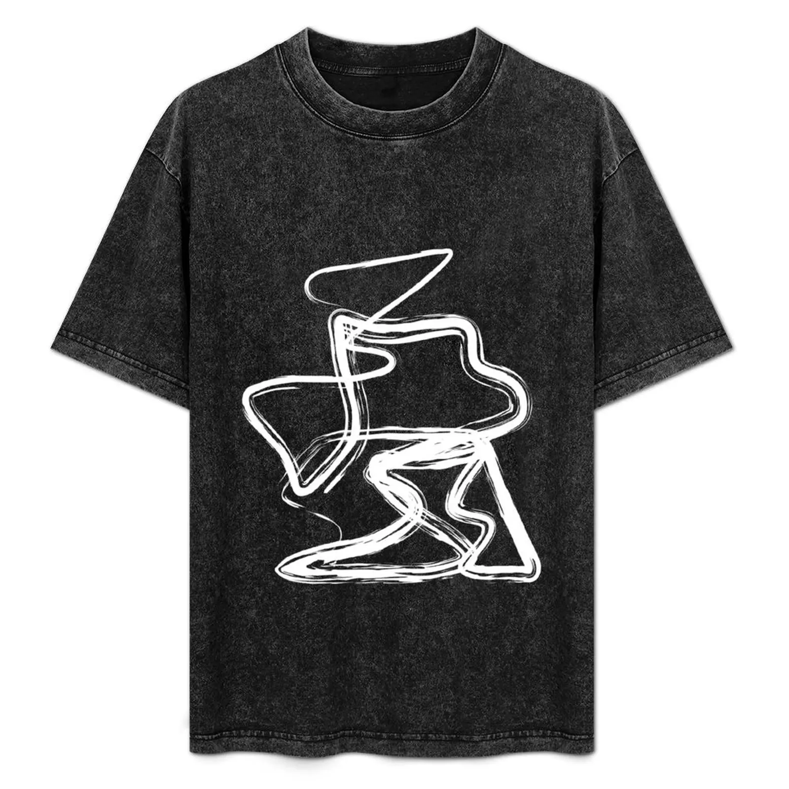 

Black Abstract line art 10 T-Shirt Casual Work Wear T-Shirt