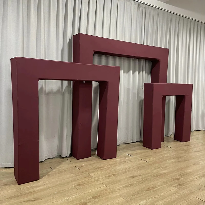 3D Square Open Backdrop Arch Stand with Customised Cover for Wedding Decoration, Party Event Backdrops, Photo Booth Backdrops