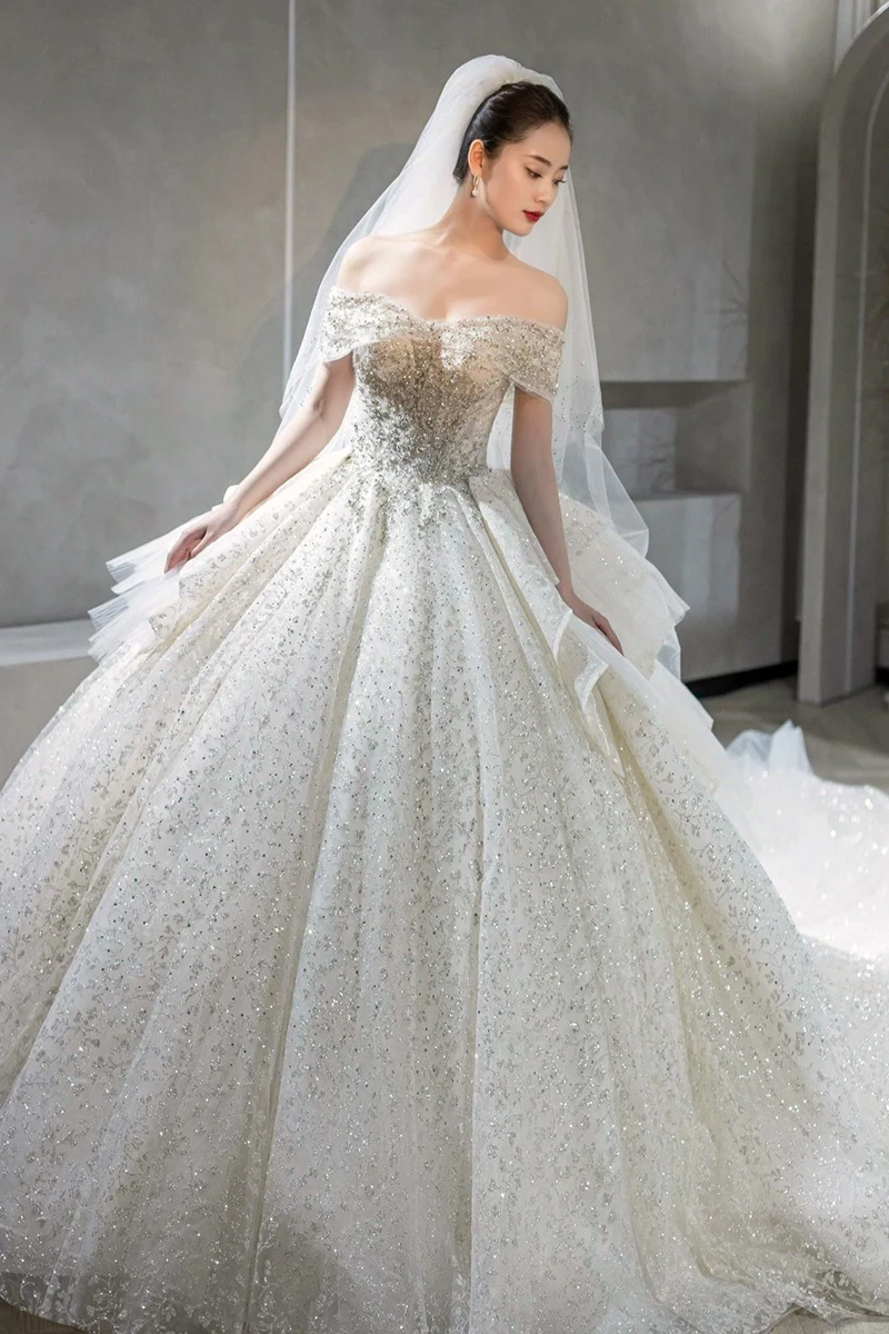 Robe de Mariée Française de Luxe en Dentelle, Vêtement à Grande Traîne ou au Sol, sur Mesure, Grande Taille, Nouvelle Collection