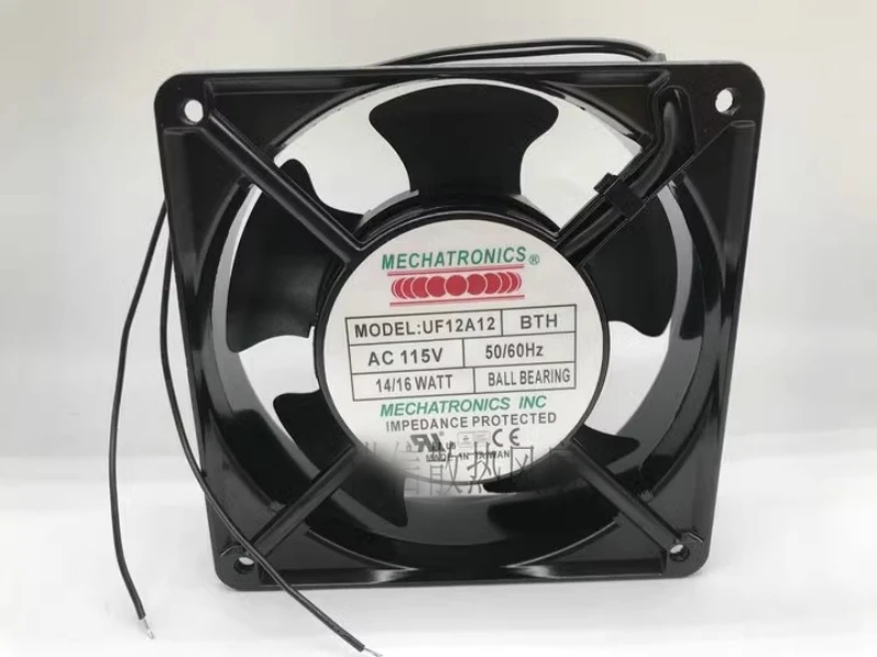 Free shipping original MECHATRONICS UF12A12 BTH AC115V 14/16W aluminum frame cooling fan