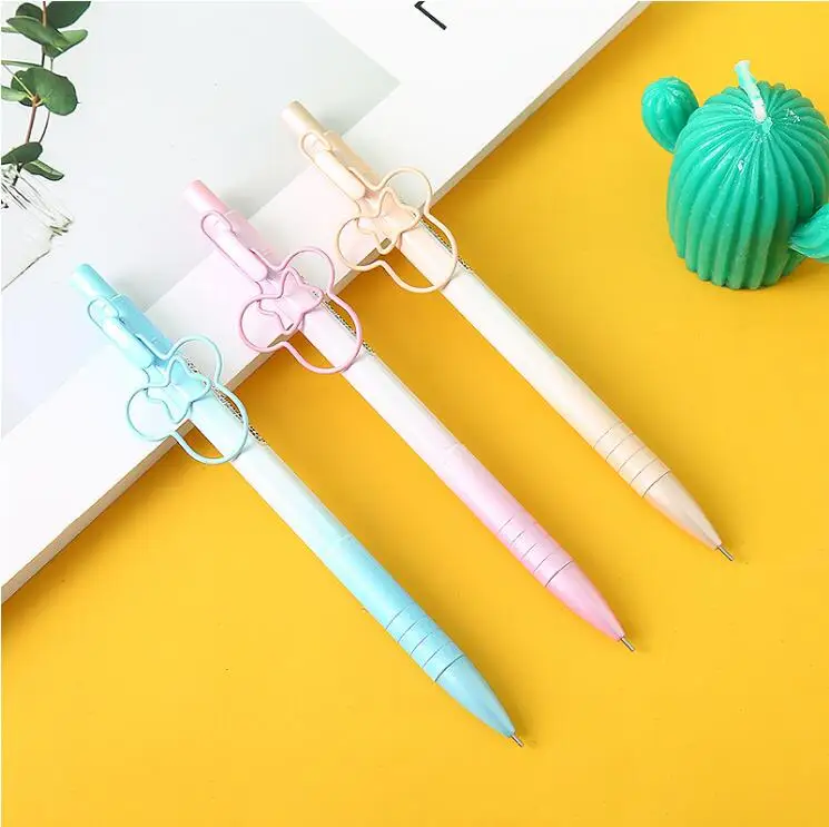 36 pcs/lot Kawaii Mouse Clip Mechanical Pencil Cute Automatic Pens Stationery gift School Office writing Supplies