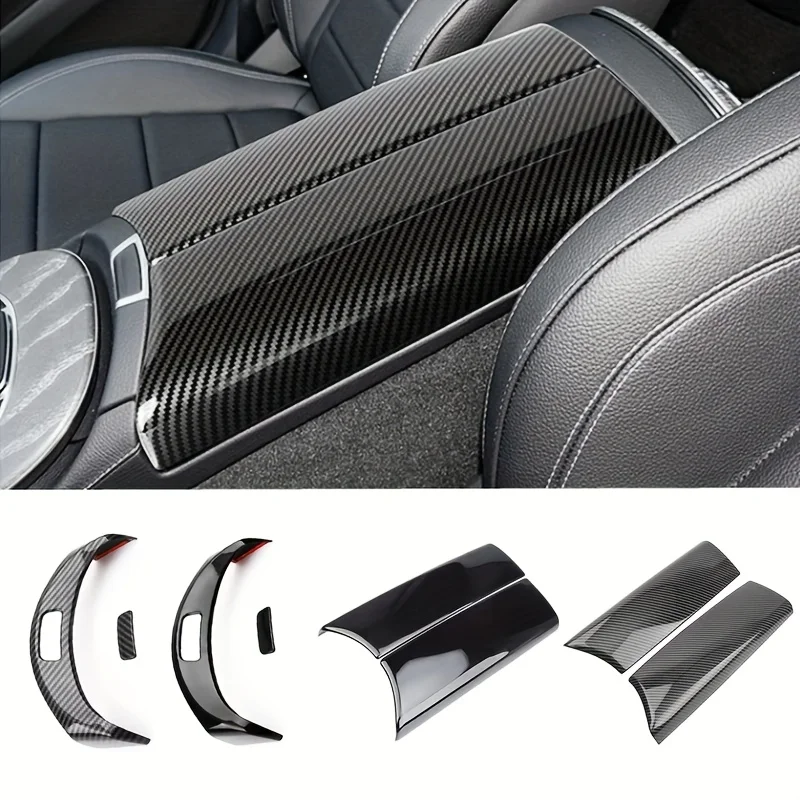 Per Mercedes-Benz Classe C, copertura protettiva per scatola bracciolo per auto classe GLC W205 X253, scatola portaoggetti per bracciolo console centrale, interruttore di testa