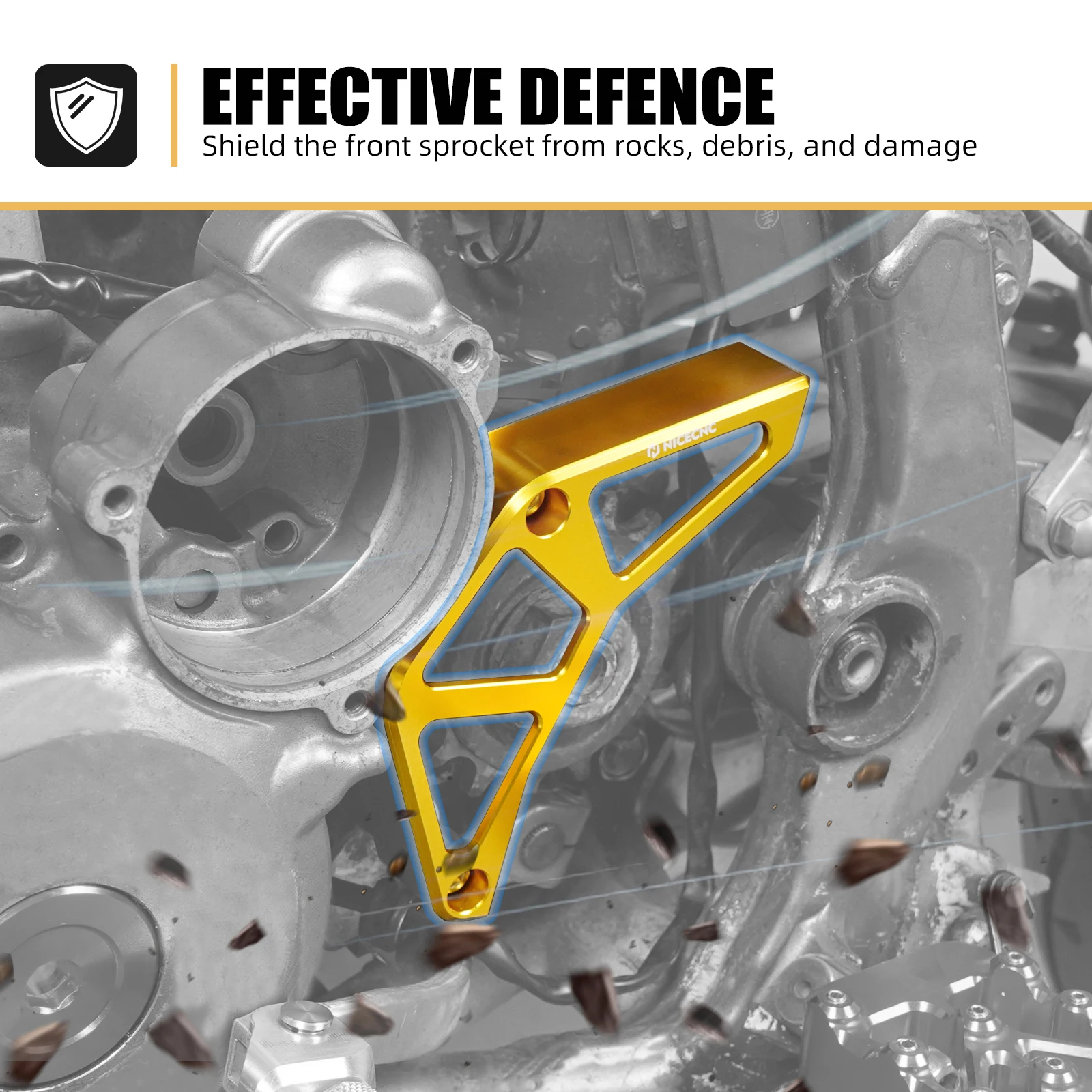 NICECNC لسوزوكي DR-Z 400S 400SM DRZ400S DRZ400SM 2000-2024 2023 2022 دراجة نارية الجبهة ضرس الحرس غطاء سلسلة حامي