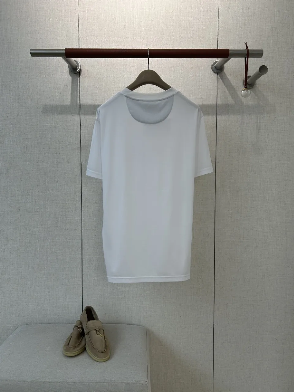 Mens Old Money Style 2026 Spring Summer New Letter Printed Mercerized Long Staple Cotton Crew Neck Short Sleeve T Shirt