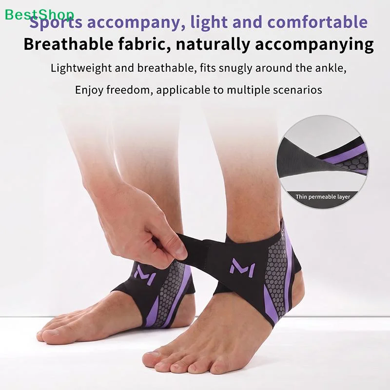 〔Q〕Breathable Honeycomb Compression Fitness Ankle Brace Adjustable Ankle Support Ankle Brace Ankle Support To Prevent Injured