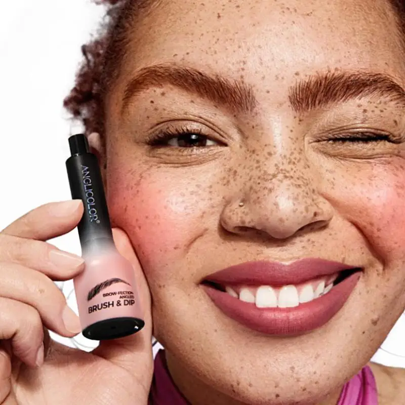 Lápiz de cejas salvaje, cepillo cuadrado en ángulo, terciopelo, crema para teñir cejas 3D, línea del cabello, antimanchas, resistente al agua, multifunción, tinte para cejas