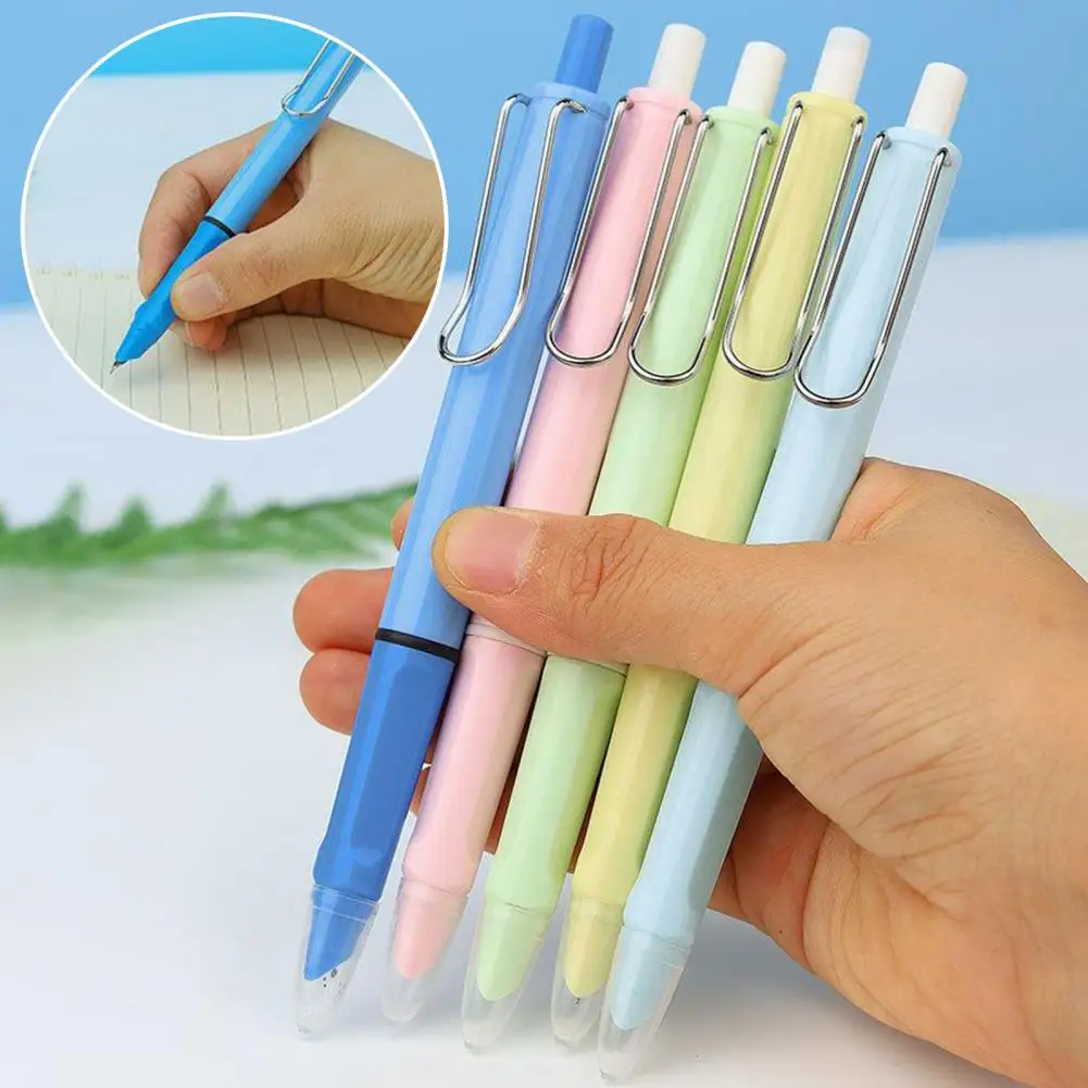 Retractable Fountain Pen Versatile Sign Pen Replaceable Ink Sac Press Type Refillable Ink Writing Pen Smooth Writing