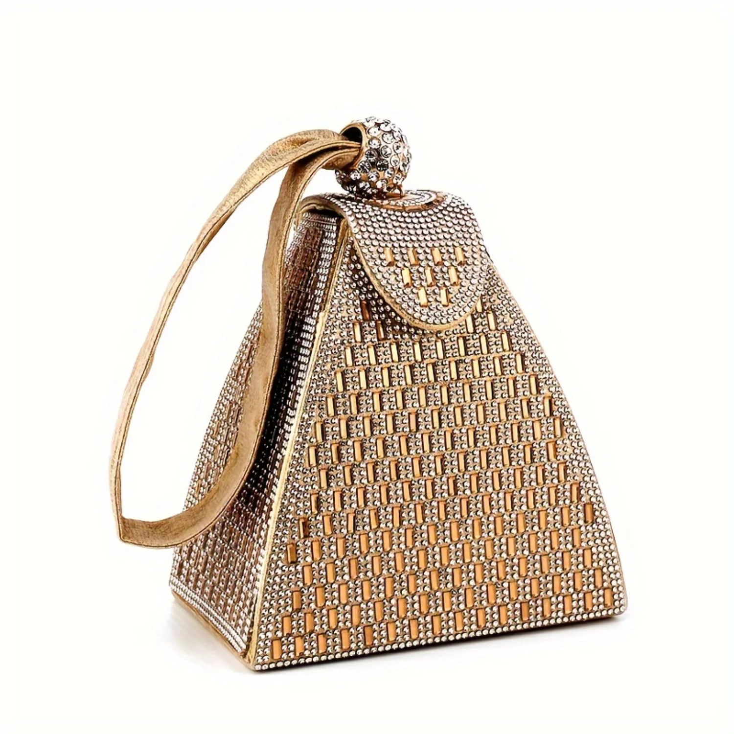 Triangle Shaped Evening Bag, Sparkly Acrylic Clutch Purse, Women's Wedding Handbag For Dinner Party Prom - Perfect for Carnival