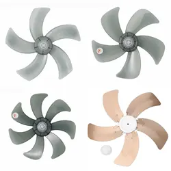 Plastic Silence Fan Blades Detachable 5/7 Leaves Fanner Blade with Nut Cover Kit Household 16 Inch Table Fanner Fan Accessories