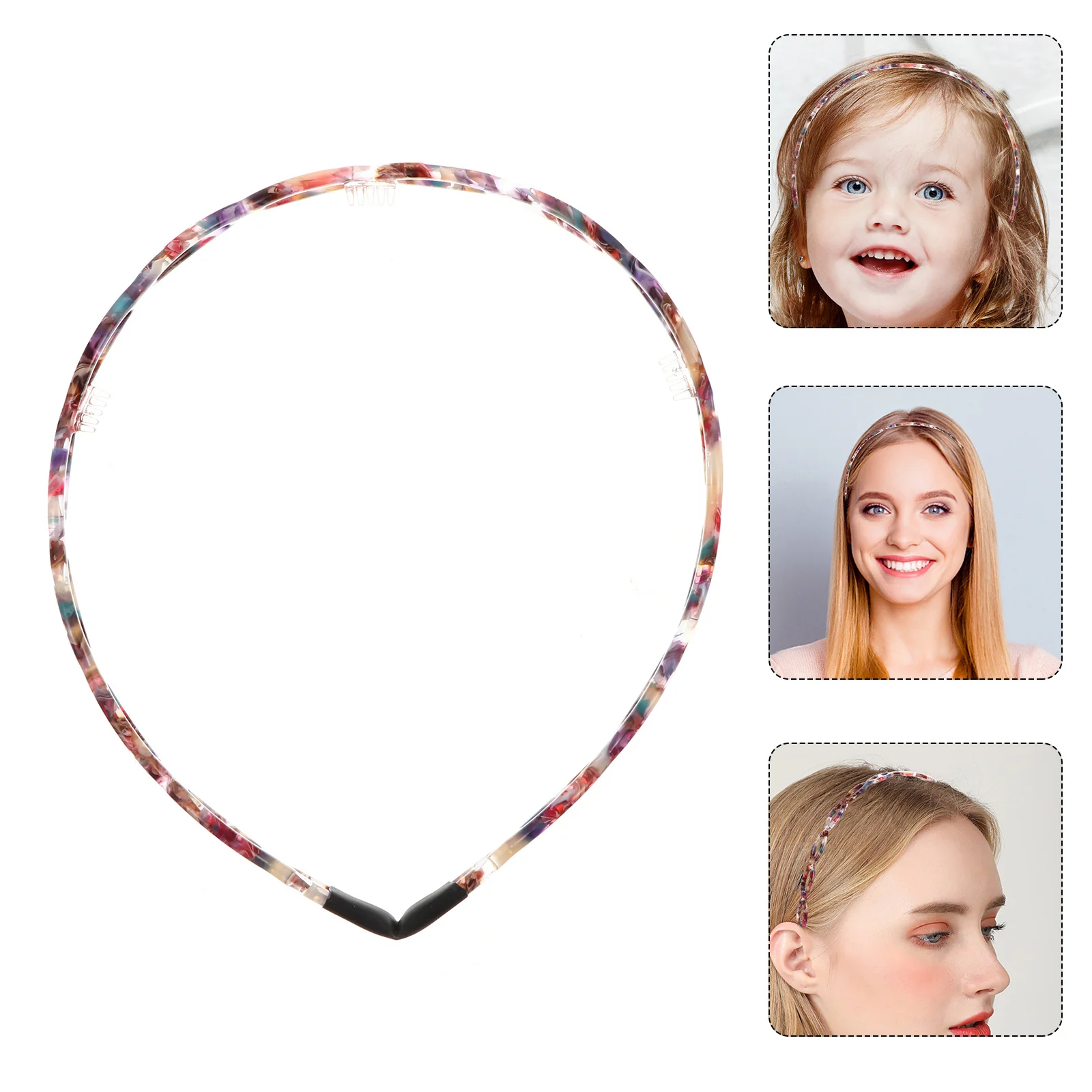 

Tortoiseshell Headband Non-Slip Decorative Headwear Quality Material Kids Friendly Long Serving Life Compact Size Portable Easy