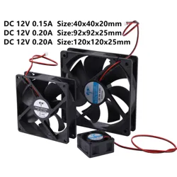 DC 12V/ 0.20A/0.15A 40-92-120Mm  Brushless Quiet Fan Oily Blower Micro Centrifugal Fans Cooling Industrial Incubator Fan Exhaust