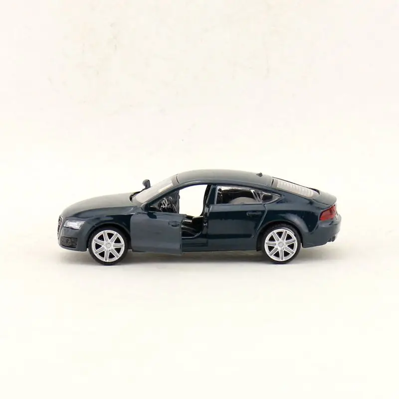 Diecast Metal Toy Vehicle Model 1:43 Scale Audi A7 Car Pull Back Doors Openable Educational Collection Gift Kid Match Box