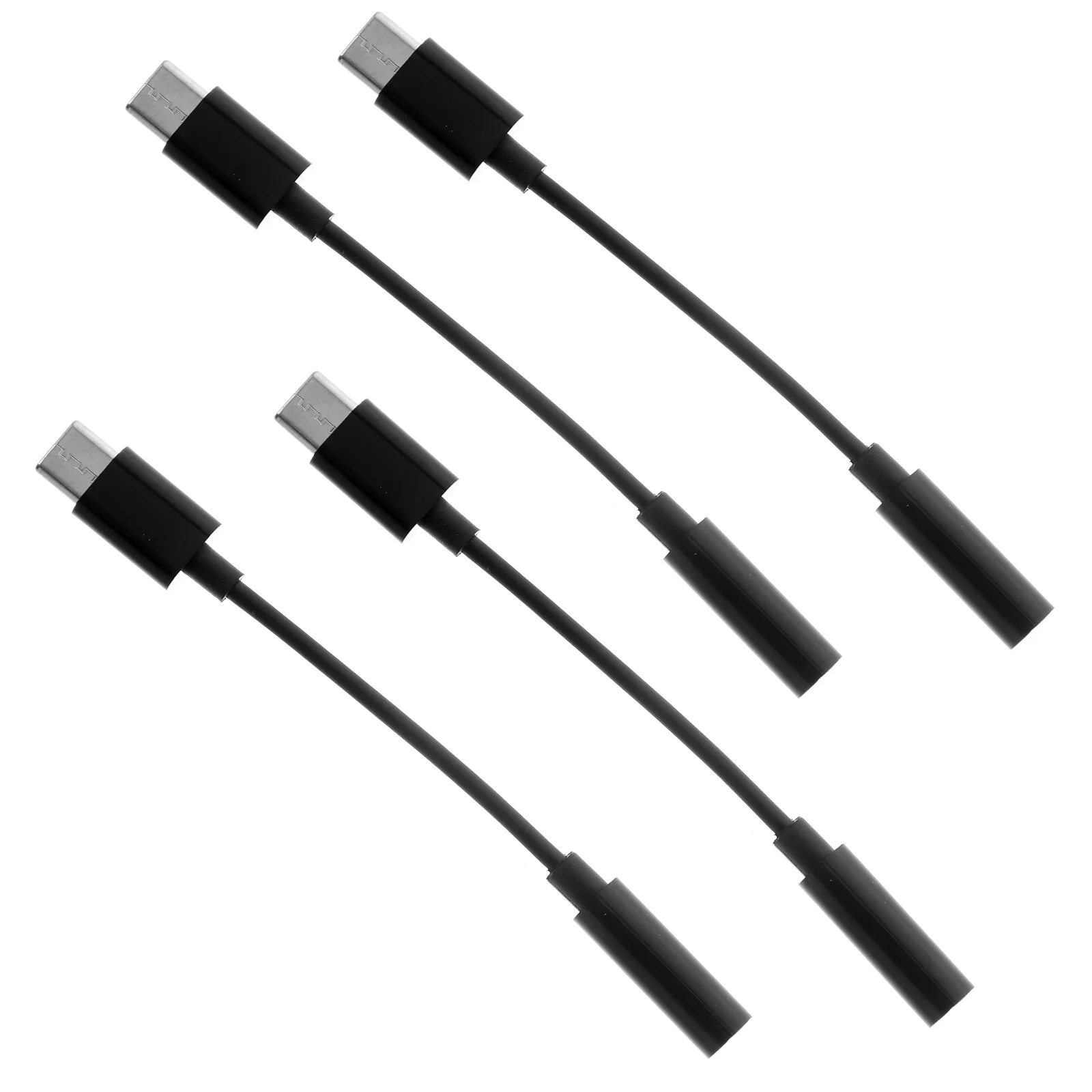 4 Pcs Typec Audio Adapter Cable 35mm Earphone Converter for Laptop Smartphone Headphone Stereo Speaker High Resolution