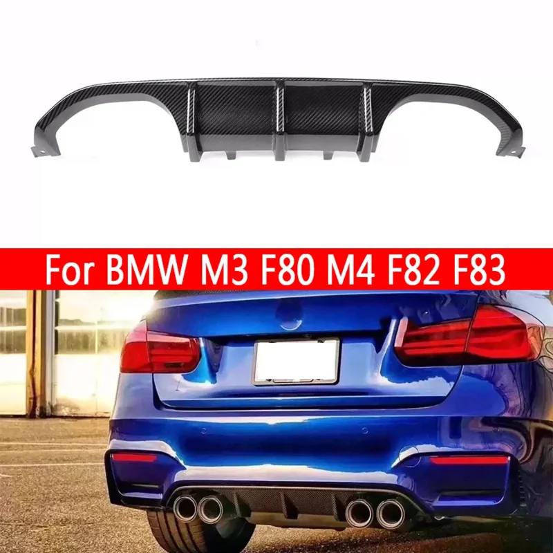 

Задняя губа из углеродного волокна для BMW M3 M4 F80 F82 F83 2014-2020, диффузор для заднего бампера, задние разветвители, спойлер, задняя губа, комплект кузова