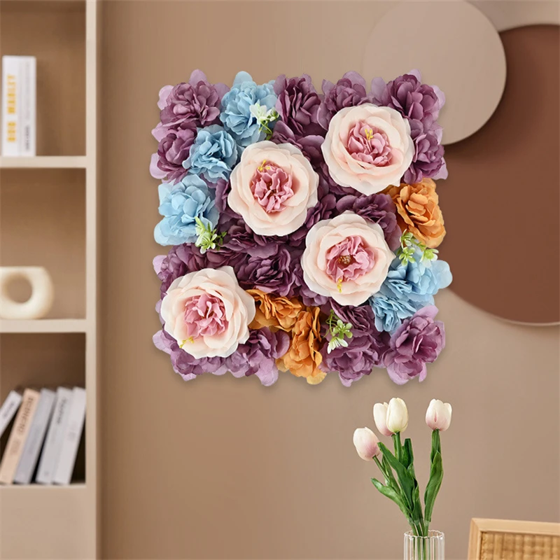 

Artificial Silk Peony Hydrangea Flower Wall Decoration, Wedding Background, Living Room, Bedroom Decor, New, 30x30cm